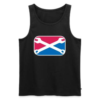 Mechaniker Garage Schrauber lustiges Logo Geschenk - Männer Premium Bio Tank Top - Schwarz - Vorne - Michal (187cm)