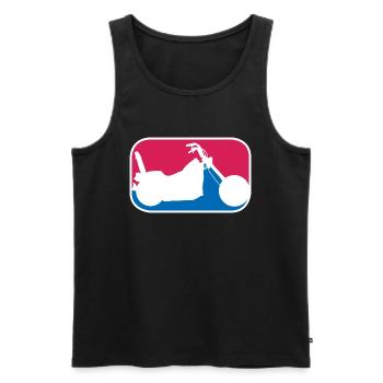 Chopper american Motorrad Highway Biker Geschenk - Männer Premium Bio Tank Top - Schwarz - Vorne - Michal (187cm)