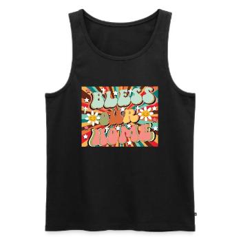 bless our home - Männer Premium Bio Tank Top - Schwarz - Vorne - AI Model Male 178 light (178cm)