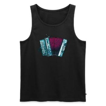 accordeon bleu - Männer Premium Bio Tank Top - Schwarz - Vorne - Michal (187cm)