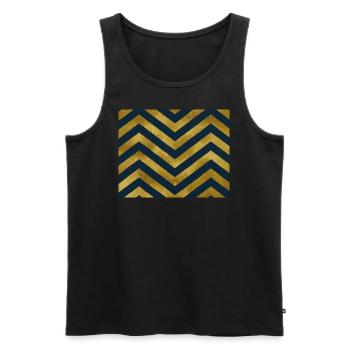 Gold Muster Modisch 2022 - Männer Premium Bio Tank Top - Schwarz - Vorne - AI Model Male 178 light (178cm)
