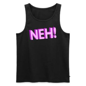 Neh! - Männer Premium Bio Tank Top - Schwarz - Vorne - AI Model Male 178 light (178cm)