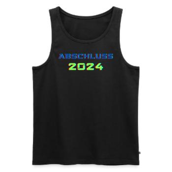 Abschluss 2024 - Männer Premium Bio Tank Top - Schwarz - Vorne - AI Model Male 178 light (178cm)