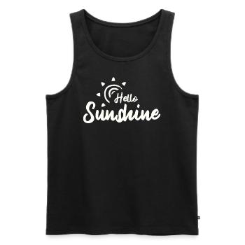 Hello Sunshine - Männer Premium Bio Tank Top - Schwarz - Vorne - AI Model Male 178 light (178cm)