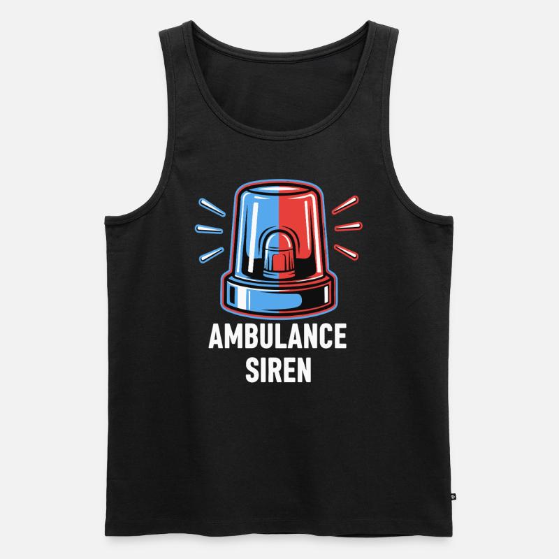Ambulance Sirene - Männer Premium Bio Tank Top - Schwarz
