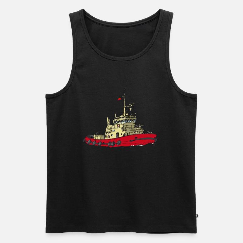 Hafenschlepper - Männer Premium Bio Tank Top - Schwarz