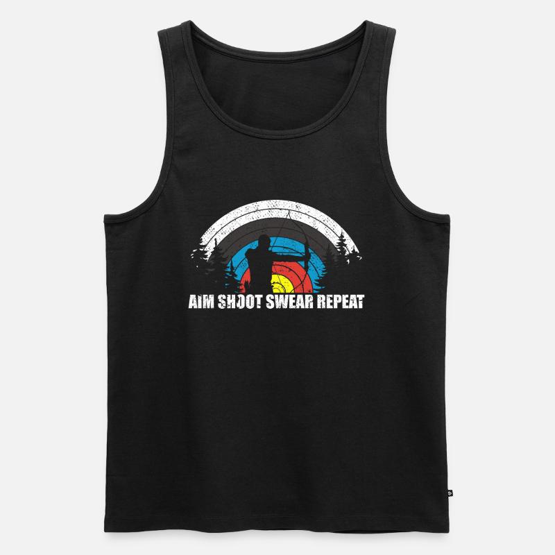 Spaß Bogenschießen Bogenjäger Bogenjagd Bogenjagd - Männer Premium Bio Tank Top - Schwarz