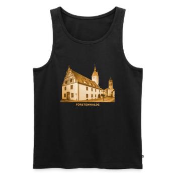 Fürstenwalde Dom St. Marien Spree Brandenburg - Männer Premium Bio Tank Top - Schwarz - Vorne - Michal (187cm)