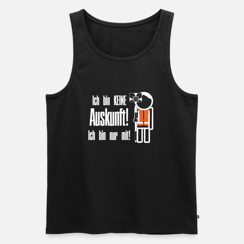 Vermesser Auskunft - Männer Premium Bio Tank Top - Schwarz