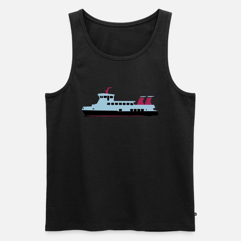 schiff - Männer Premium Bio Tank Top - Schwarz