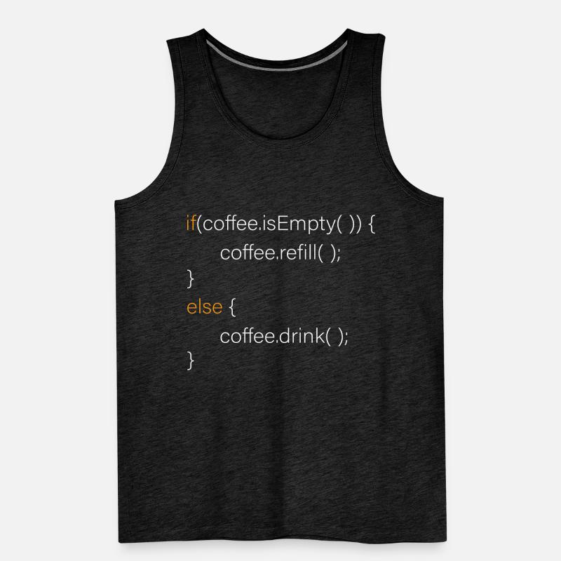 Informatiker cafe programmer coffee coder code Männer Premium Bio Tank Top