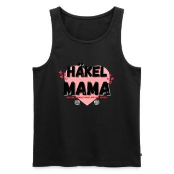Häkelmama! Häkeln Mutter rosa Herz rot Herzen Mama - Männer Premium Bio Tank Top - Schwarz - Vorne - Michal (187cm)