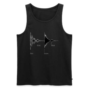 Drumbeat - Männer Premium Bio Tank Top - Schwarz - Vorne - Michal (187cm)