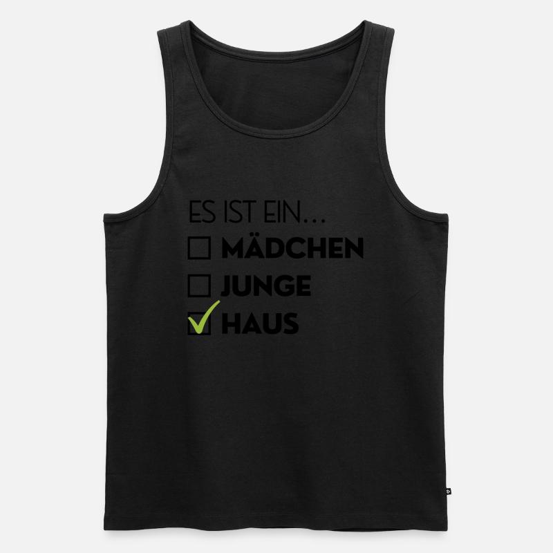 Es ist ein Haus - Männer Premium Bio Tank Top - Schwarz