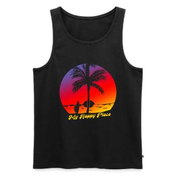 SUP board paddleboarding paddel supboard Stand Up - Männer Premium Bio Tank Top - Schwarz - Vorne - AI Model Male 178 light (178cm)