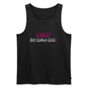 Mumu ist keine Kuh - Männer Premium Bio Tank Top - Schwarz - Vorne - Michal (187cm)