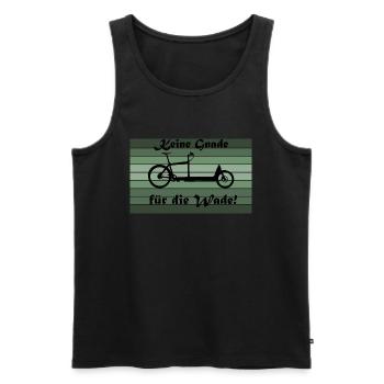 No mercy for the calf, cargo bike - Men's Premium Organic Tank Top - black - Front - Michal (187cm)