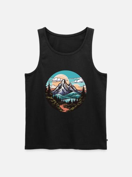 Mountains Landscape - Men's Premium Organic Tank Top - black