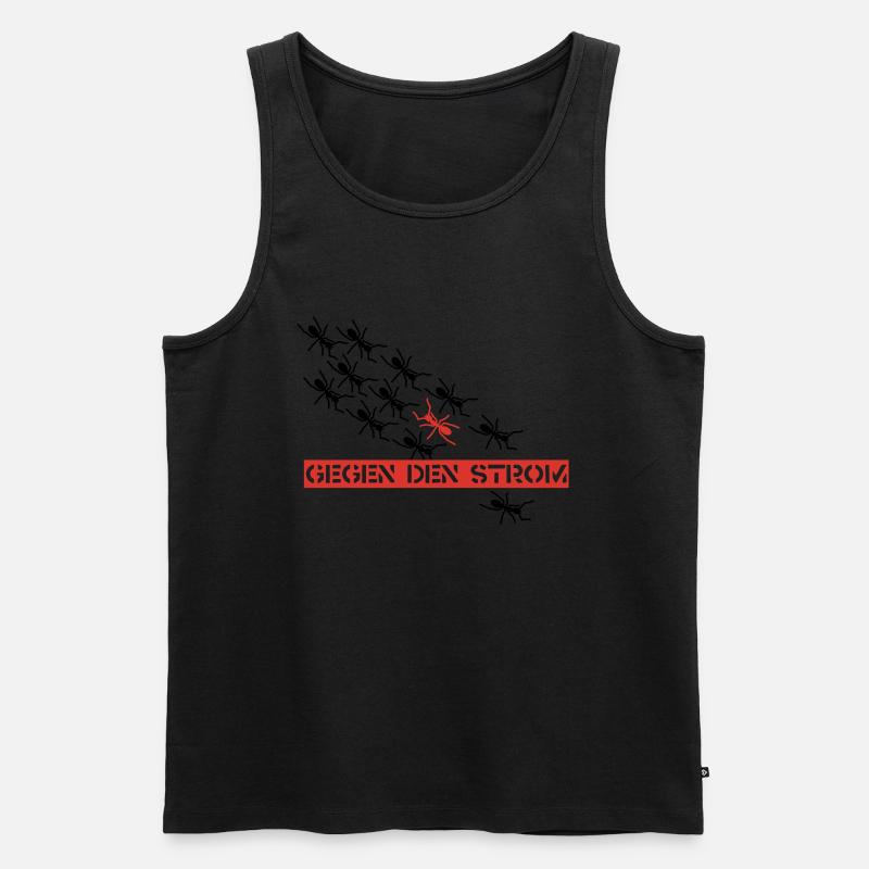 Ants - Männer Premium Bio Tank Top - Schwarz