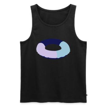 schwimmring - Männer Premium Bio Tank Top - Schwarz - Vorne - AI Model Male 178 light (178cm)