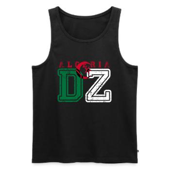 DZ - Männer Premium Bio Tank Top - Schwarz - Vorne - AI Model Male 178 light (178cm)