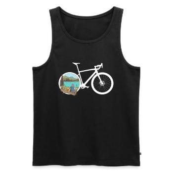 Gravel Bike Hike Rennrad Fahrrad lustiges Geschenk - Männer Premium Bio Tank Top - Schwarz - Vorne - Michal (187cm)
