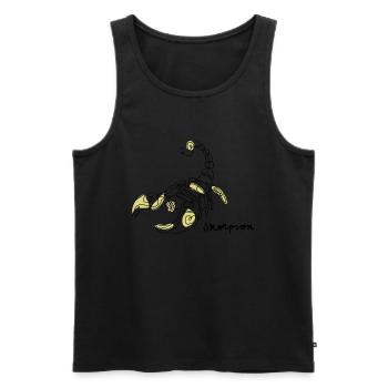 Sternzeichen Skorpion - Männer Premium Bio Tank Top - Schwarz - Vorne - AI Model Male 178 light (178cm)