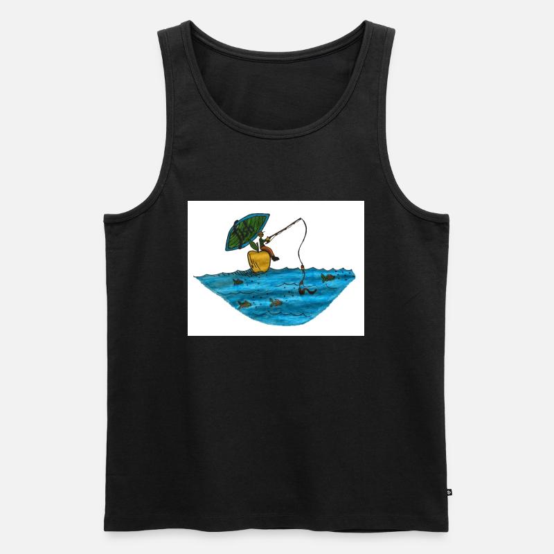 Fisch - Männer Premium Bio Tank Top - Schwarz