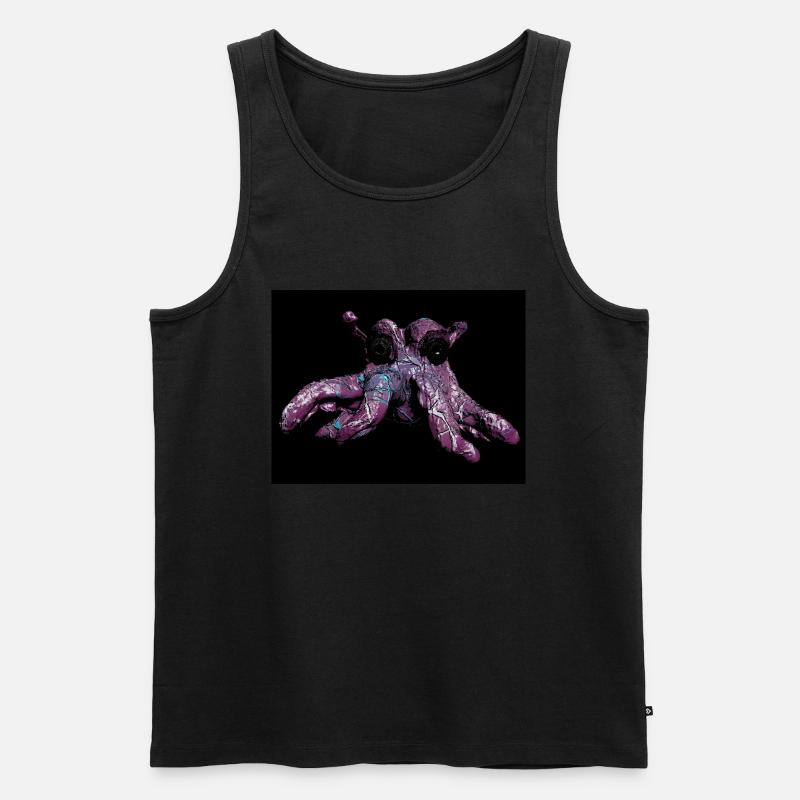 Krake oktopuss - Männer Premium Bio Tank Top - Schwarz