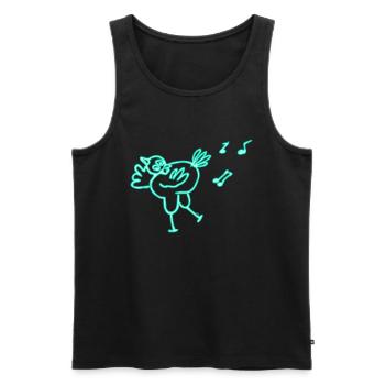 Neon Huhn - Männer Premium Bio Tank Top - Schwarz - Vorne - AI Model Male 178 light (178cm)