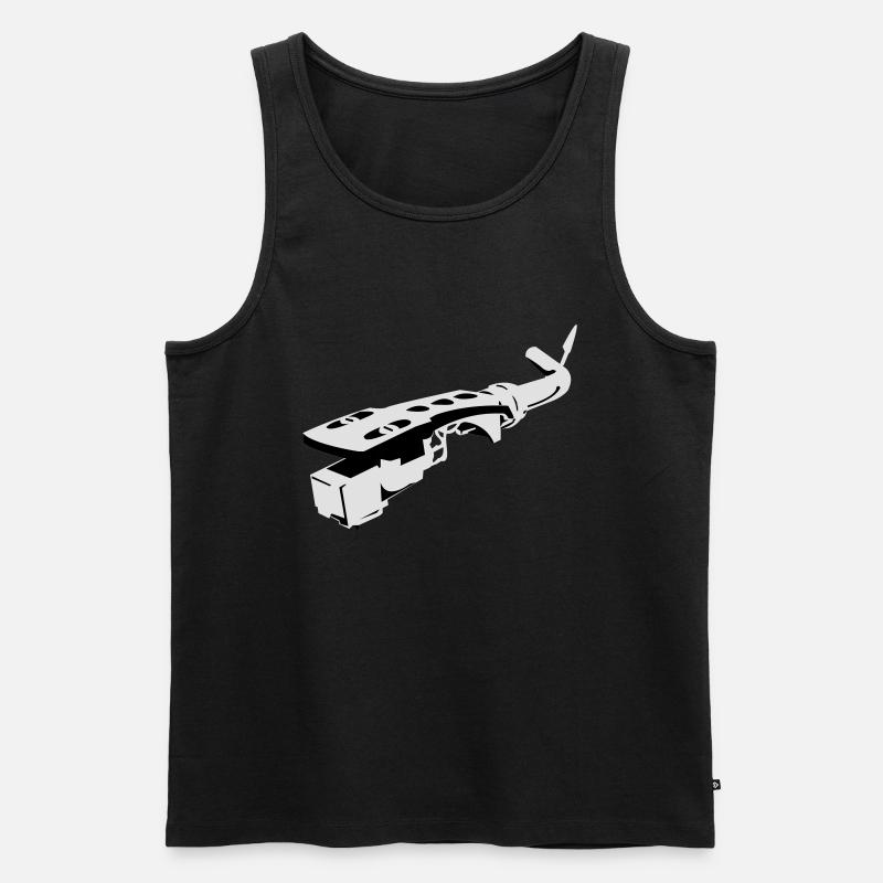 Tonarm - Männer Premium Bio Tank Top - Schwarz