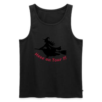 Hexe-on-Tour - Männer Premium Bio Tank Top - Schwarz - Vorne - AI Model Male 178 light (178cm)