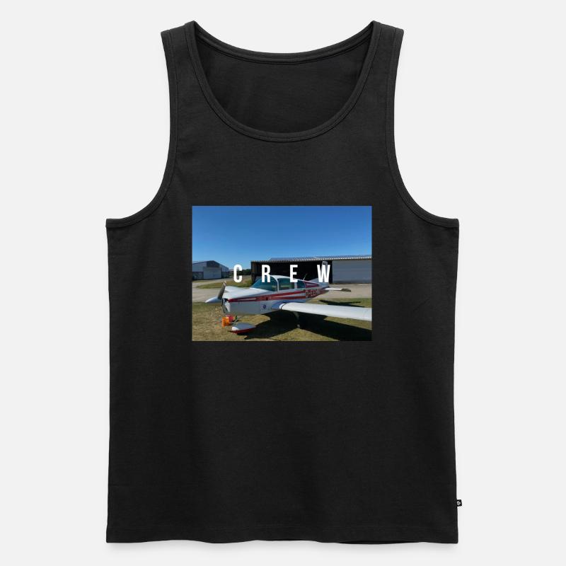 GRUMMAN CREW - Männer Premium Bio Tank Top - Schwarz