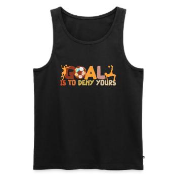 My goal is to deny yours Football Player Fan World Cup - Men's Premium Organic Tank Top - black - Front - Michal (187cm)