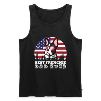 Meilleur papa Frenchie de tous les temps Français Bulldog Papa - Débardeur bio Premium Homme - noir - Devant - Michal (187cm)
