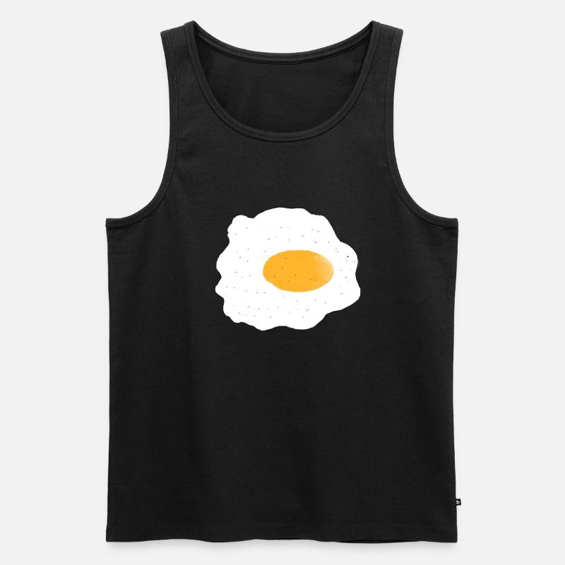 Spiegelei - Männer Premium Bio Tank Top - Schwarz