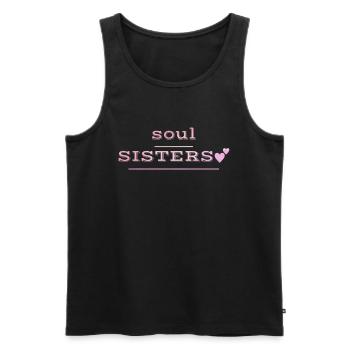 Besties - soul sisters - Männer Premium Bio Tank Top - Schwarz - Vorne - Michal (187cm)