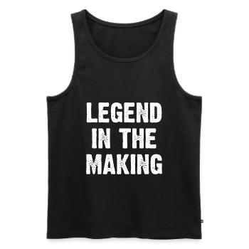 Legend In The Making - Men's Premium Organic Tank Top - black - Front - AI Model Male 178 light (178cm)