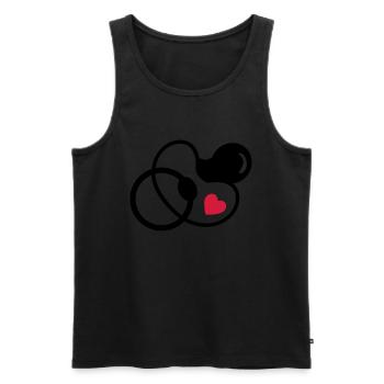 baby - pacifier - Men's Premium Organic Tank Top - black - Front - AI Model Male 178 light (178cm)