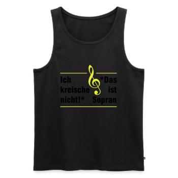 Soprano - Men's Premium Organic Tank Top - black - Front - AI Model Male 178 light (178cm)