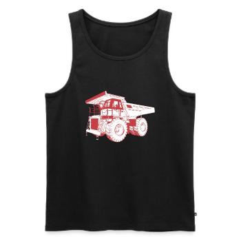 Riesiger Muldenkipper, LKW, Lastwagen - Männer Premium Bio Tank Top - Schwarz - Vorne - AI Model Male 178 light (178cm)