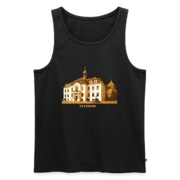 Hôtel de ville de Teterow Rostock Mecklenburg-Vorpommern - Débardeur bio Premium Homme - noir - Devant - Michal (187cm)