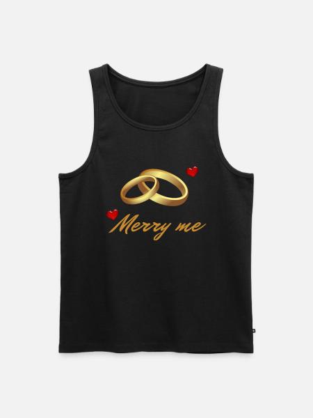 Merry me - Männer Premium Bio Tank Top - Schwarz