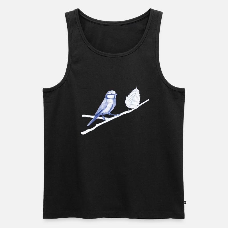 Vogel - Männer Premium Bio Tank Top - Schwarz