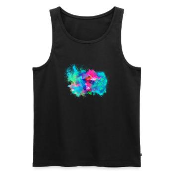 Abstract background colorful - Men's Premium Organic Tank Top - black - Front - AI Model Male 178 light (178cm)