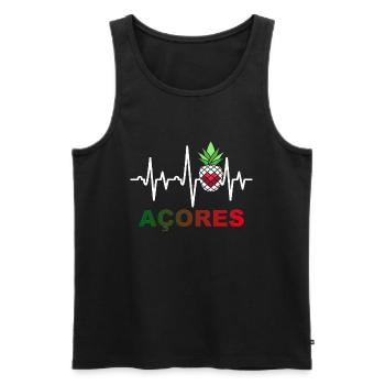 Acores Azores Azores Portugal island group pineapple - Men's Premium Organic Tank Top - black - Front - AI Model Male 178 light (178cm)
