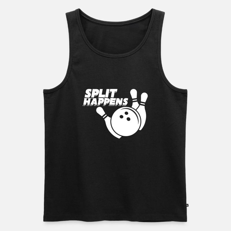 Split happens Bowling Outfit - Männer Premium Bio Tank Top - Schwarz