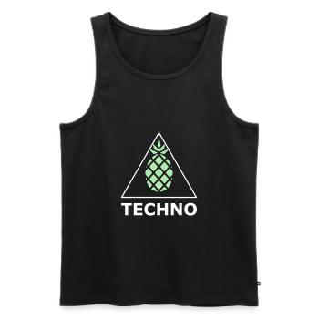 Techno Triangle Pineapple - Men's Premium Organic Tank Top - black - Front - AI Model Male 178 light (178cm)