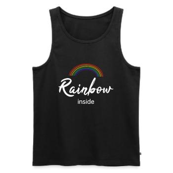 Rainbow inside - Männer Premium Bio Tank Top - Schwarz - Vorne - AI Model Male 178 light (178cm)