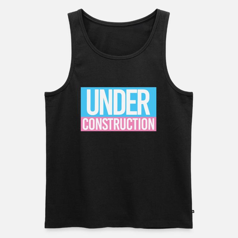 TRANS IM BAU - Männer Premium Bio Tank Top - Schwarz